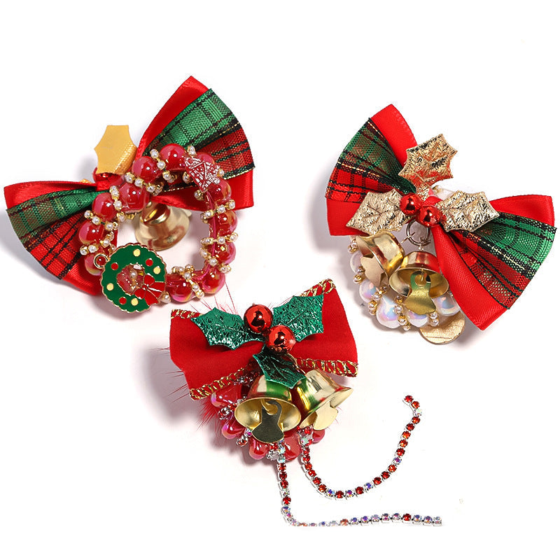 Wholesale DIY Christmas Bell Bow Hollow Love Acrylic Beads